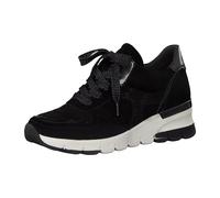 Jana 100% COMFORT LEATHER 8-8-23725-27/098 BLACK COMB Sportliche Schnürer HW 21/22 für Damen, schwarz, Größe 39 EU