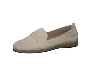 Jana 100% COMFORT LEATHER 8-8-24600-26/364 MACCHIATO NUB. Slipper / Trotteur FS 2021 für Damen, beige, Größe 38 EU