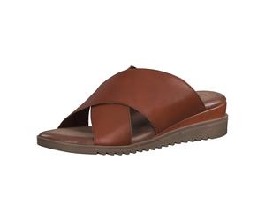 Jana 100% COMFORT LEATHER 8-8-27240-26/305 COGNAC Klassische Pantoletten FS 2021 für Damen, braun, Größe 45 EU