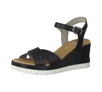 Jana 100% COMFORT LEATHER 8-8-28313-26/001 BLACK Riemchensandalen FS 2021 für Damen, schwarz, Größe 37 EU