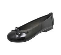 Jana Damen Ballerinas mit Schleife Vegan, Grau (Anthracite Pat), 37 EU