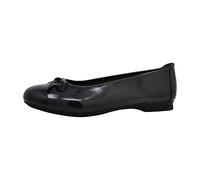 Jana Damen Ballerinas mit Schleife Vegan, Grau (Anthracite Pat), 39 EU