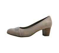 Jana Damen Pumps mit Glitzerdetails Vegan, Braun (Stone), 42 EU