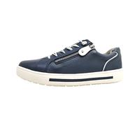 Jana Damen Sneaker flach mit Reißverschluss Vegan, Blau (Navy), 37 EU