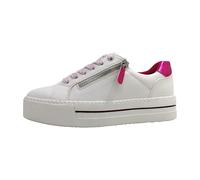 Jana Damen Plateau-Sneaker mit Reißverschluss Vegan Weiß/Fuxia Größe 39 EU