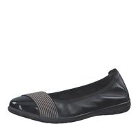 Jana 8-8-22106-28/001 BLACK Ballerinas FS 2022 für Damen, schwarz, Größe 36 EU