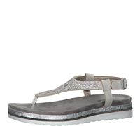 Jana 8-8-28704-28/101 WHITE STRUCTUR Riemchensandalen FS 2022 für Damen, silber, Größe 40 EU