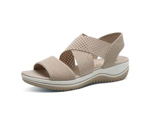 Jana Bequeme Sandalen für Damen, beige, Größe 39 EU