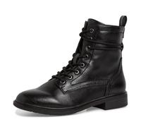 Jana Damen Stiefeletten zum Schnüren Flach mit Schnürsenkeln und Reißverschluss Weite H Mehrweite, Schwarz (Black), 37 EU