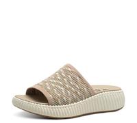 Jana Coshy Damen Pantoletten mit Chunky-Sohle Bequem, Mehrfarbig (Beige Comb), 37 EU