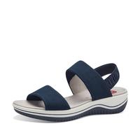 Jana Coshy Damen Sandalen flach Elastisch Vegan, Blau (Navy), 36 EU