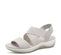 Jana Coshy Damen Sandalen flach Elastisch Vegan, Grau (Lt Grey), 41 EU