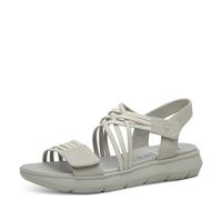 Jana Shoes Damen Sandalen Coshy M2876642, flach, Klettverschluss, vegan, Grau, Größe 40