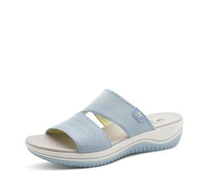 Jana Coshy Original - Die Hallux-freundliche Pantolette 8-27270-43 blau Sky H-Weite