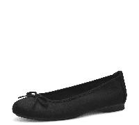Jana Softline 8-22164-41 Damen H-Weite Schuhe Komfort Schleife Black Ballerina