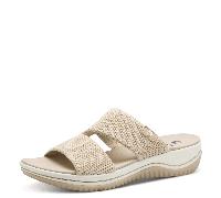 Jana - Da.-Pantolette beige BEIGE/GOLD - Gr. - 41