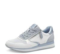 Jana Damen Sneaker flach mit Reißverschluss Vegan, Blau (Sky), 40 EU