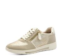 Jana Damen Sneaker flach Low Top Vegan, Gold (Gold Met STR), 37 EU