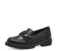 Jana Damen Loafer ohne Absatz Lack mit Kette Weite H Mehrweite, Schwarz (Black Nappa), 40 EU