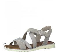 Jana Damen 8-8-28115-28 Flache Sandale, LT.Grey Suede, 38 EU