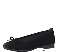 Jana Damen Ballerinas Elegant mit Schleife Weite H Mehrweite, Schwarz (Black 1), 36 EU