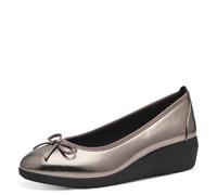 Jana Damen Ballerinas mit Keilabsatz Vegan, Silber (Silber), 40 EU