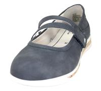 Jana Damen Ballerinas mit Klettverschluss Vegan, Blau (Navy), 38 EU
