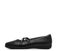 Jana Damen Ballerinas mit Riemen Vegan, Schwarz (Schwarz), 40 EU