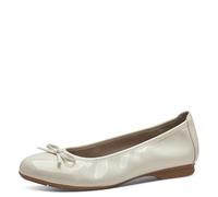 Jana Damen Ballerinas mit Schleife Vegan, Beige (Beige Patent), 38 EU