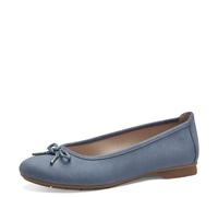 Jana Damen Ballerinas mit Schleife Vegan, Denim, 36
