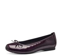 Jana Damen Ballerinas mit Schleife Vegan, Lila (Dk Purple Pat.), 37 EU