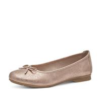 Jana Damen Ballerinas mit Schleife Vegan, Metallisch (Rose Met Str), 37 EU