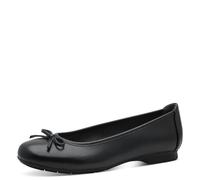 Jana Ballerinas Damen 8-22163-41/001 mit Schleife, vegan, schwarz Größe 37