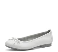Jana Klassische Ballerinas mit Schleife, vegan Weiß Gr. 38 EU