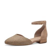 Jana Damen Ballerinas mit verstellbarem Riemen Vegan, Beige (Jute Comb), 40 EU