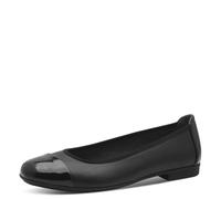 Jana Damen Ballerinas Runde Spitze Vegan, Schwarz (Black), 39 EU