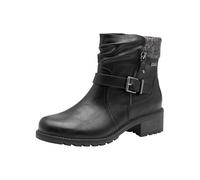 Jana Damen Boot Flat TEX + VEGAN BLACK (schwarz, 36 EU)
