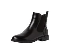 Jana Damen Chelsea Boots aus Lederimitat Flach Weite H Mehrweite, Schwarz (Black), 37 EU