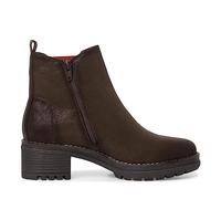 Jana Damen Chelsea Boots aus Lederimitat mit Blockabsatz Weite H Mehrweite, Braun (Mocca), 41 EU