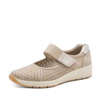 Jana Damen Halbschuhe mit Klettverschluss Vegan, Braun (Taupe), 39 EU