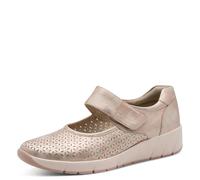 Jana Damen Halbschuhe mit Klettverschluss Vegan, Rosa (Rose/Gold), 37 EU