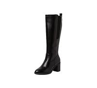 Jana Damen Hohe Stiefel mit Absatz Kniehoch Blockabsatz Weite H Mehrweite, Schwarz (Black), 40 EU
