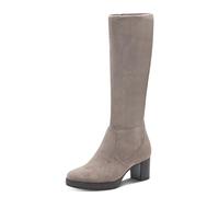 Jana Damen Hohe Stiefel mit Absatz mit Reißverschluss Vegan, Grau (Hellbraun), 36 EU