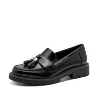 Jana Damen Loafer mit Fransen-Quasten Vegan, Schwarz (Black), 39 EU