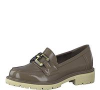Jana Damen Loafer ohne Absatz Elegant Vegan, Braun (Taupe), 38 EU