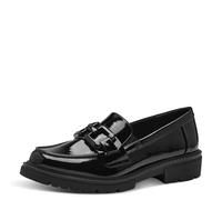 Jana Damen Loafer ohne Absatz mit Kette Weite H Mehrweite, Schwarz (Black), 42 EU