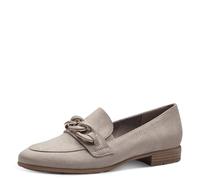 Jana Damen Loafer ohne Absatz Vegan Blockabsatz, Braun (Stein), 37 EU