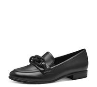 Jana Damen Loafer ohne Absatz Vegan Blockabsatz, Schwarz (Schwarz Nappa), 40 EU