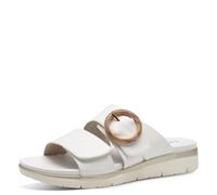 Jana Damen Pantoletten mit Klettverschluss Vegan, Weiß (White), 42 EU