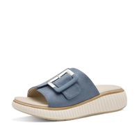 Jana Damen Pantoletten mit Schnalle Vegan, Blau (Denim), 39 EU